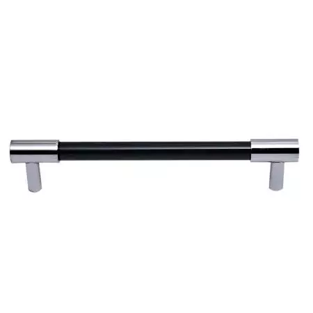 Black Silver Medium Cylinder Glass Door Handles